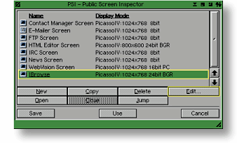 Selecting The Screen For Editing